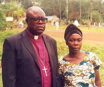 Bishop Kabonabe and his wife