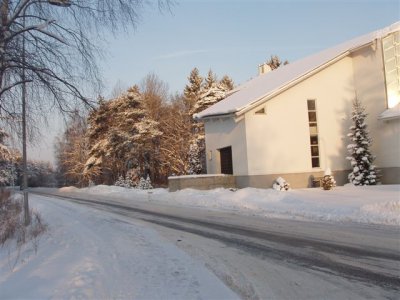 Talvine vaade Harkujärve kirikule
