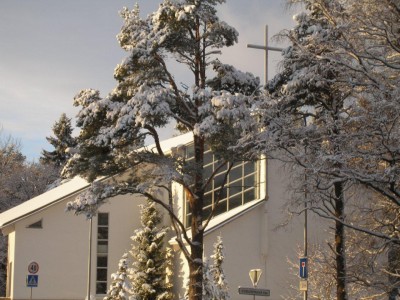 Harkujärve kirik talvel
