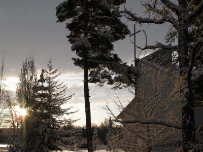 Harkujärve kirik talvel